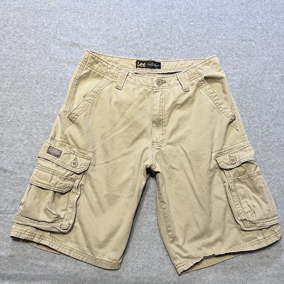 Lee Other - Lee Shorts Mens 30 (32 Tag) Beige Cargo 11" Inseam Midrise Outdoor Canvas